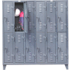 Strong Hold® Heavy Duty Slim-Line Locker 66-18-2TSL - Double Tier 74x18x78 12 Door