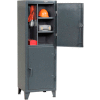 Strong Hold® Personnel Locker 66-24-2TPL - Double Tier 74x24x78 6 Doors Assembled Gray