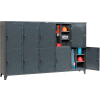 Strong Hold® Personnel Locker 106-24-2TPL - Double Tier 122x24x78 10 Door Assembled Gray