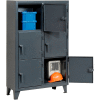 Strong Hold® Personnel Locker 3.55-18-3TMT - Multiple Tier 42x18x68 6 Doors Assembled Gray