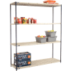 Nexelite® Vented Plastic Shelving 72"W x 21"D x 86"H Nexelon Finish