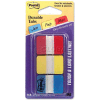 3m Post-It® Durable Tabs 686-Ryb, 1 In X 1.5 In Red, Canary Yellow, Blue - Pkg Qty 4