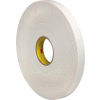3M 4466 Double Coated Polyethylene Foam Tape 1" x 36 Yds. 62 Mil White - Pkg Qty 9