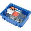 Global Industrial Plastic Dividable Grid Container DG91035,10-7/8"L x 8-1/4"W x 3-1/2"H, Blue - Pkg Qty 20