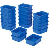 Plastic Dividable Grid Container, 10-7/8 L x 8-1/4 W x 3-1/2 H, Blue - Pkg
																			