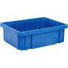 Plastic Dividable Grid Container, 10-7/8 L x 8-1/4 W x 3-1/2 H, Blue - Pkg
																			
