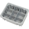 Plastic Dividable Grid Container, 10-7/8 L x 8-1/4 W x 3-1/2 H, Gray - Pkg
																			