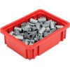 Plastic Dividable Grid Container, 10-7/8 L x 8-1/4 W x 3-1/2 H, Red - Pkg
																			