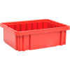 Plastic Dividable Grid Container, 10-7/8 L x 8-1/4 W x 3-1/2 H, Red - Pkg
																			