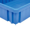 Plastic Dividable Grid Container, 16-1/2 L x 10-7/8 W x 3-1/2 H, Blue - Pkg
																			