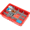 Global Industrial Plastic Dividable Grid Container DG92035,16-1/2"L x 10-7/8"W x 3-1/2"H, Red - Pkg Qty 12