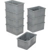 Plastic Dividable Grid Container, 16-1/2 L x 10-7/8 W x 8 H, Gray - Pkg Qty
																			