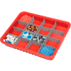 Global Industrial Plastic Dividable Grid Container - DG93030, 22-1/2"L x 17-1/2"W x 3"H, Red - Pkg Qty 6
