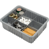Global Industrial Plastic Dividable Grid Container - DG93060, 22-1/2"L x 17-1/2"W x 6"H, Gray - Pkg Qty 3