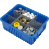 Global Industrial Plastic Dividable Grid Container - DG93080, 22-1/2"L x 17-1/2"W x 8"H, Blue - Pkg Qty 3