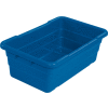 Global Industrial Cross Stack Nest Tote Tub - 25-1/8 x 16 x 8-1/2 Blue - Pkg Qty 6
