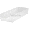 Plastic Nesting Storage Shelf Bin QSB114CL 8-3/8"W x 23-5/8"D x 4"H Clear - Pkg Qty 6
