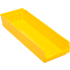 Global Industrial Plastic Nesting Storage Shelf Bin 8-3/8"W x 23-5/8"D x 4"H Yellow - Pkg Qty 6