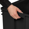 Rear Handle on Giant Storage Stacking Bin with Casters