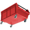 Hard Rubber Casters on Giant Storage Stacking Bin with Casters