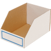 Foldable Corrugated Shelf Bin 11-3/4"W x 17-1/2"D x 10"H, White - Pkg Qty 27