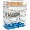 Global Industrial Modular Wire Stacking Bin Basket Rack, 36"W x 20"D x 45"H, 5 Wire Bins