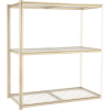 Global Industrial High Capacity Add-On Rack 72x36x963 Levels Wire Deck 1000 Lb Per Level Tan