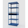 Stackbin 18 Gauge, 5 Shelf 36"W x 24"D x 86"H Corrugate Rack, 100 Lb. Shelf Capacity - Vivid Blue