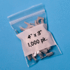 Zipper-Lock Poly Bags With Write-On Label 4" x 3" 2 Mil 1,000 Pack
