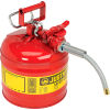 Justrite® Type II Safety Can - 2-Gallon with Flexible Nozzle, Red
																			