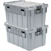 Secure Stacking of Buckhorn Distribution Containers, Hinged Lid Containers, Distribution Tote, Shipping Container