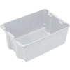 Molded Fiberglass Nest and Stack Tote 780608 - 25-1/4" x 18" x10", Pkg Qty 5, White - Pkg Qty 5