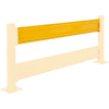 Global Industrial Protective Steel Guard Rail, 7'L, Yellow