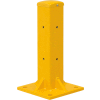 Global Industrial™ Protective Steel Barrier Post For Single Rail, 18"H , Yellow