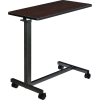 Global Industrial Overbed Table with H-Base, Walnut Laminate Tabletop