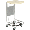 Global Industrial™ Chrome Hamper Stand With Foot Pedal & Poly Coated Steel Lid