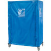 Nexel® Galvanized Steel Linen Cart with Nylon Cover, 4 Shelves, 48inL x 24inW x 69inH
																			