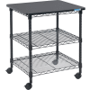 Interion® Deskside Wire Machine Stand, 24"W x 20"D x 27"H, Black