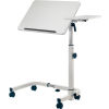 Global Industrial™ 36in Tilting Adjustable Height Mobile Laptop Desk, White
																			