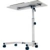 Global Industrial™ 36in Tilting Adjustable Height Mobile Laptop Desk, White
																			
