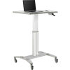 Global Industrial™ Sit-Stand Mobile Desk with Tablet Slot, Gray and Silver
																			