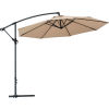 Global Industrial™ 10ft Cantilever Umbrella with Crank, Tilting and Cross Base, Olefin Fabric, Tan
																			