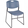 Regency Plastic Stack Chair - 400 lb. Capacity - Blue - 4/PK