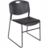 Regency Plastic Stack Chair - 400 lb. Capacity - Black - 4/PK