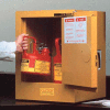 Justrite Flammable Liquid Cabinet, 12 Gallon, Self-Close Single Door Vertical Storage