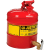 Justrite® 5 Gallon Safety Shelf Can with Bottom Faucet 08902, 7150150