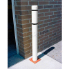 7"x 52" Bollard Cover - White Cover/Black Tapes