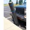 52"H FlexBollard - Natural Ground Installation - Black Cover/Blue Tapes