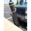 72"H FlexBollard - Concrete Installation - Black Cover/White Tapes