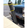 52"H FlexBollard - Natural Ground Installation - Black Cover/Yellow Tapes